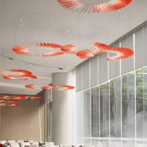 Wing-shaped chandelier