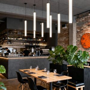 Lampstick chandelier